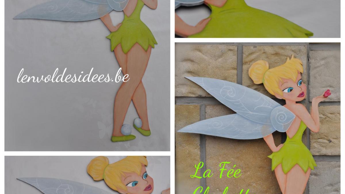 La Fée Clochette chantournée en grand format avec ailes XXL